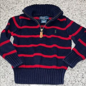 Polo by Ralph Lauren Striped Half Zip Sweater